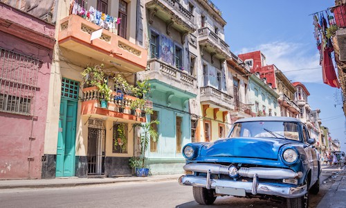 Vintage classic american car in Havana, Cuba Cuba photo tour