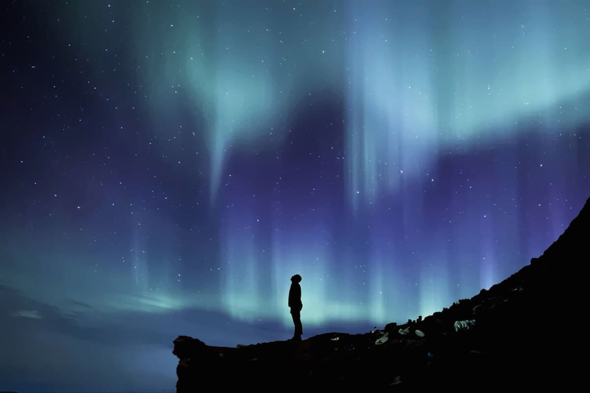 aurora borealis captured during a photography workshop in iceland