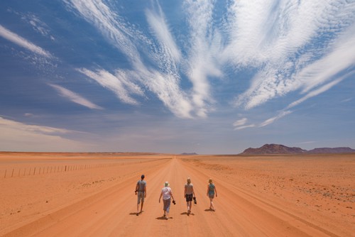 Photographers in the desert in Namibia