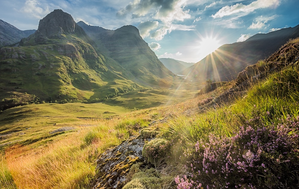 Sunrise in Glencoe valley