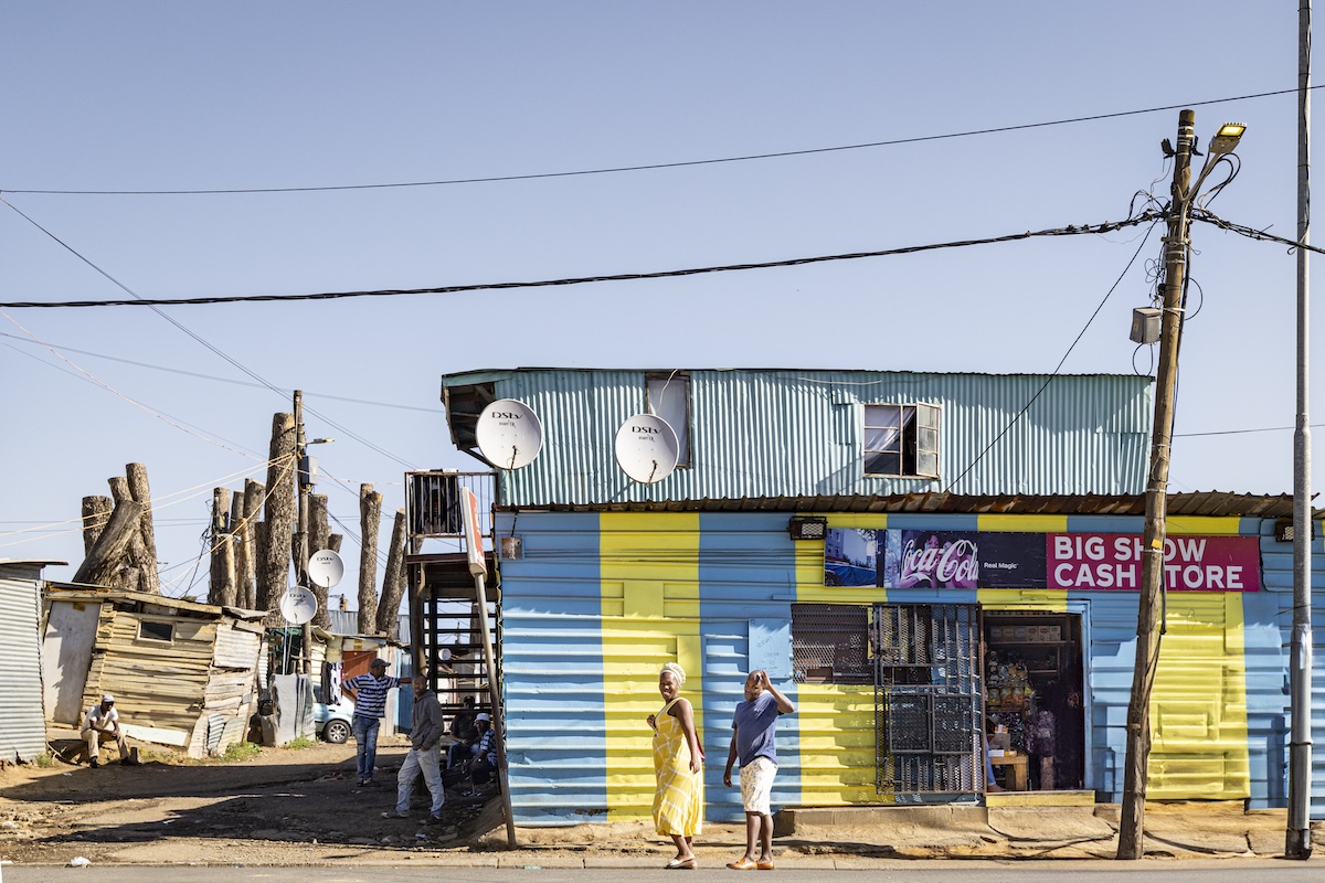 Colorful street shop in a township